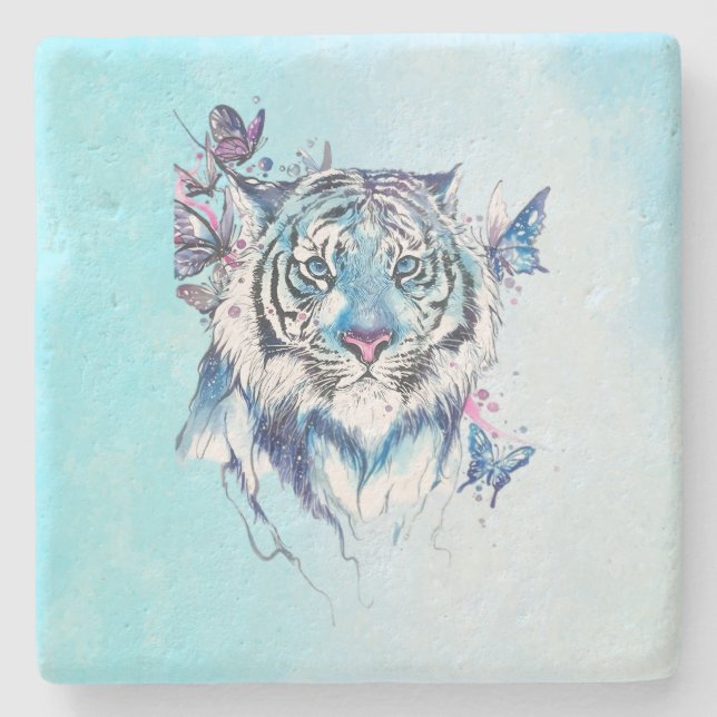 Tiger Steinuntersetzer (Vorderseite)