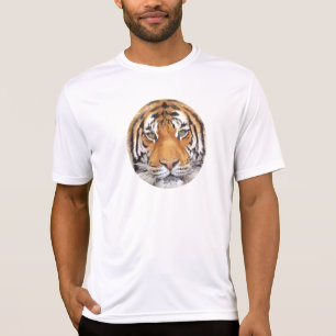 "Tiger-Stelle" auf Weiß, Aquarell-Kunst T-Shirt
