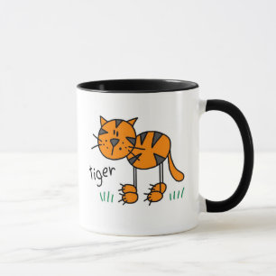 Tiger-Stick-Figur-Tasse Tasse