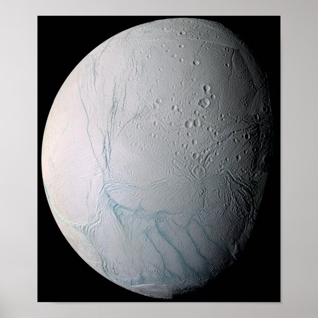Tiger-Streifen auf Enceladus Poster (Vorne)