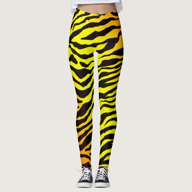 Tiger-Streifen Leggings (Vorderseite)