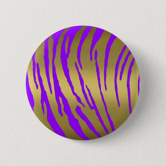 Tiger Streifen Lila Button (Vorderseite)