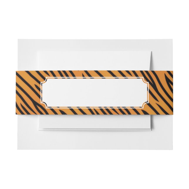 Tiger-Streifen-Muster Einladungsbanderole (Vorderseite Beispiel)