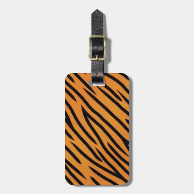 Tiger-Streifen-Muster Gepäckanhänger (Vorderseite vertikal)