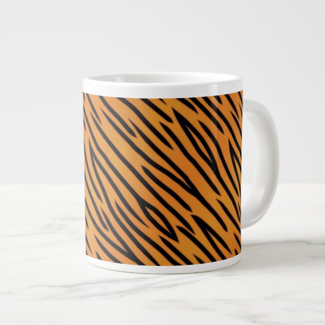 Tiger-Streifen-Muster Jumbo-Tasse (Vorderseite Rechts)