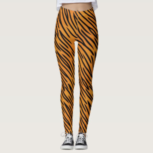Tiger-Streifen-Muster Leggings