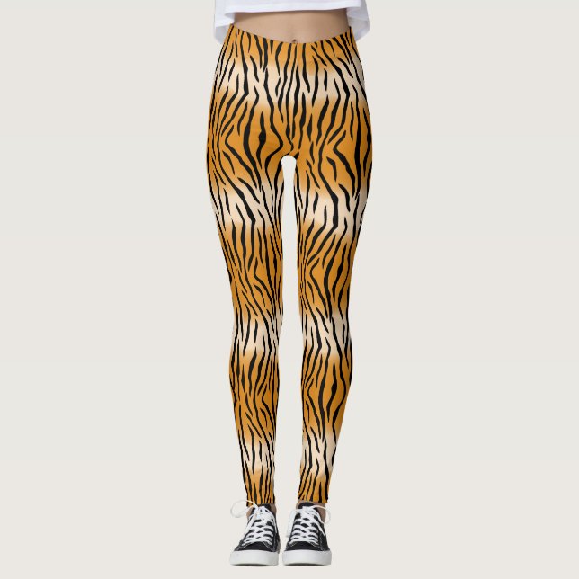 Tiger Streifen Muster Thunder_Cove Leggings (Vorderseite)