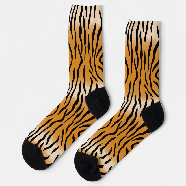 Tiger-Streifen-Muster Thunder_Cove Socken (Linkes Detail)