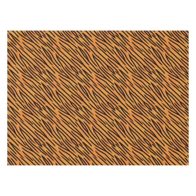 Tiger-Streifen-Muster Tischdecke (Vorderseite (Horizontal))
