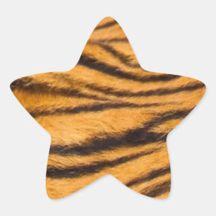 Tiger Streifen schwarz und orange personalisieren Stern-Aufkleber
