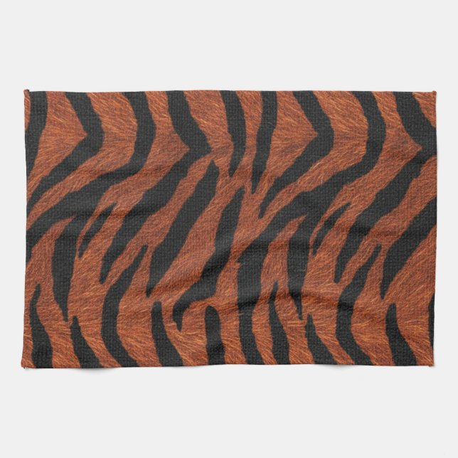 Tiger-Streifen-Wildmuster Geschirrtuch (Horizontal)