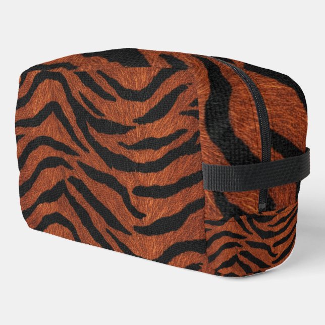 Tiger-Streifen-Wildmuster Waschbeutel (Linke Seite)
