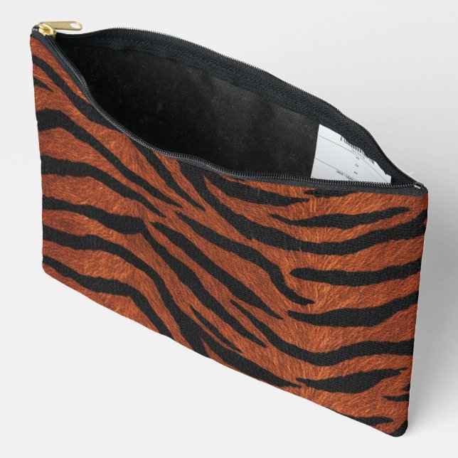 Tiger-Streifen-Wildmuster Zubehörtasche (Offen)