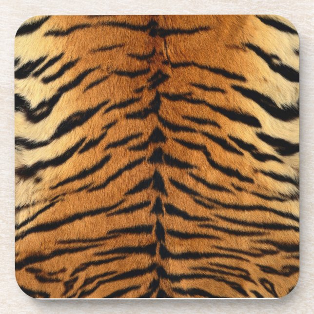 Tiger Strip Fur Print Getränkeuntersetzer (Vorderseite)