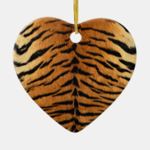 Tiger Strip Fur Print Keramikornament