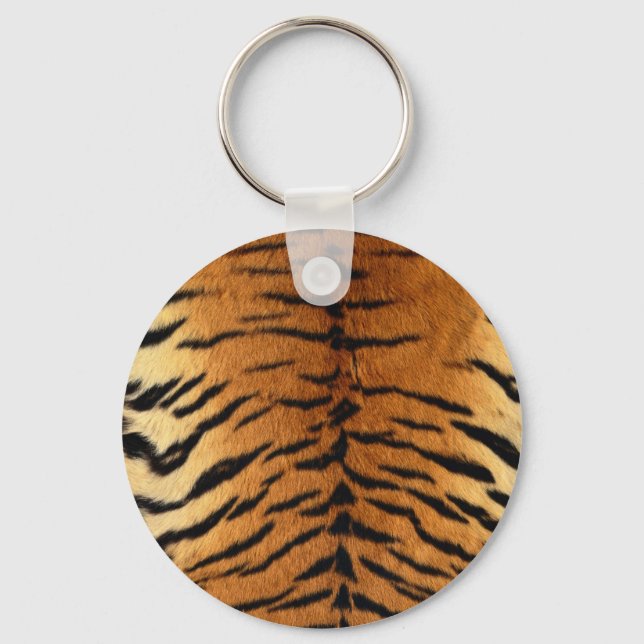 Tiger Strip Fur Print Schlüsselanhänger (Vorderseite)