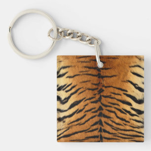 Tiger Strip Fur Print Schlüsselanhänger