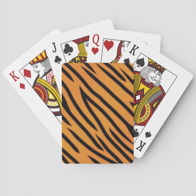 Tiger Stripe Muster Spielkarten (Rückseite)