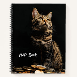 Tiger Stripe Niedlich Cat Print Spiral Notebook Notizbuch