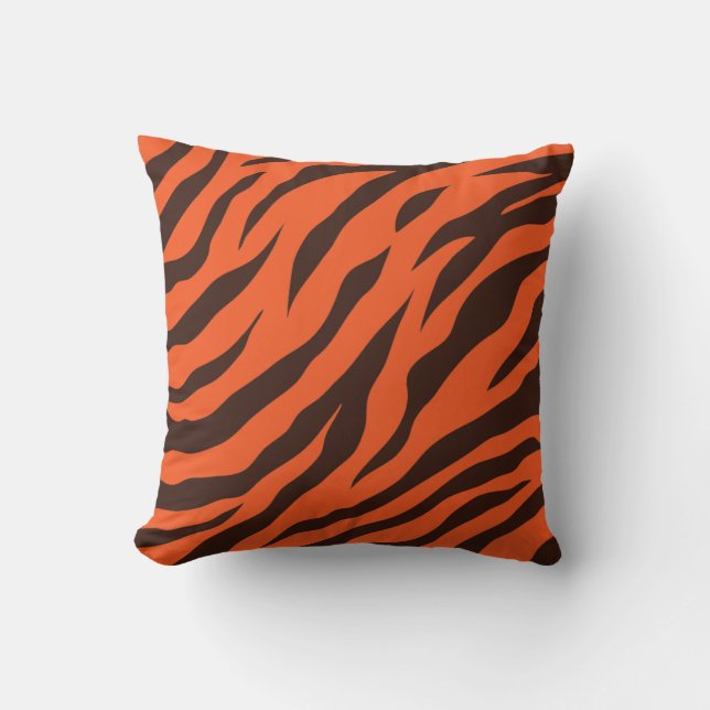 Tiger Stripe Pillow - Tierische Druckkopf-Kissen Kissen (Vorderseite)