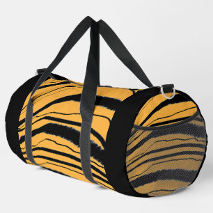 Tiger Stripe Print Athletic Gym Travel Travel On Duffle Bag