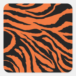 Tiger Stripe Square Sticker