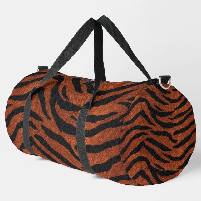 Tiger Stripe Wild Muster Duffle Bag (Linke Ecke)