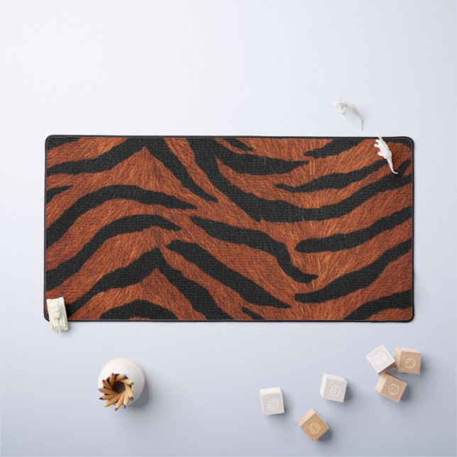 Tiger Stripe Wild Pattern Schreibtischunterlage (Kindertisch)