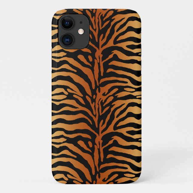 Tiger Stripes Animal Print, Amber, Schwarz und Tan Case-Mate iPhone Hülle (Rückseite)