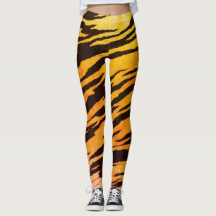 Tiger Stripes Animal Print Muster Leggings