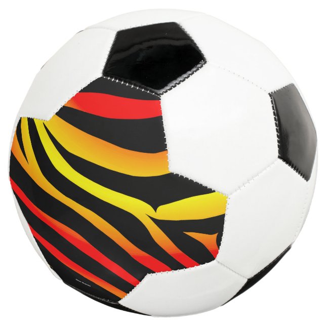 Tiger Stripes Animal Print Muster Soccer Ball (Dreiviertel)