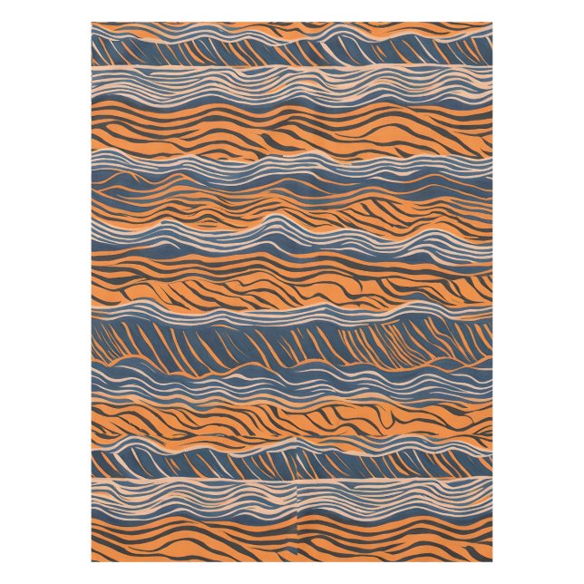 Tiger Stripes Inspiriertes Design Tischdecke (Vorderseite)