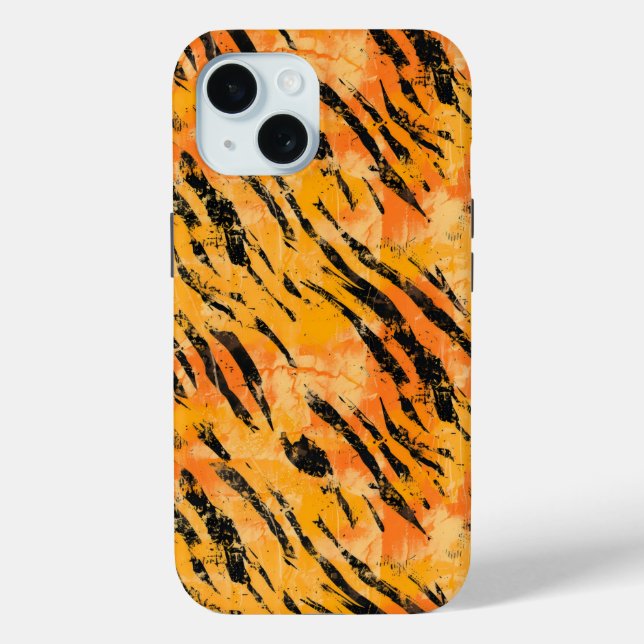 Tiger Stripes Orange Muster Case-Mate iPhone Hülle (Rückseite)