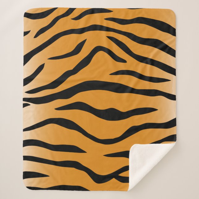 Tiger stripes pattern sherpadecke (Vorderseite)