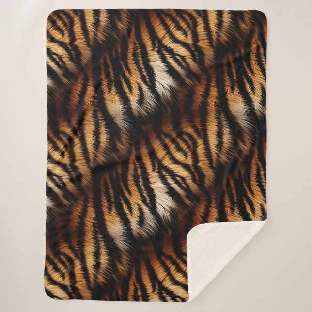 Tiger Stripes Sherpadecke (Vorderseite)