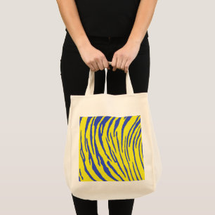 Tiger Stripes Yellow Blue Tragetasche