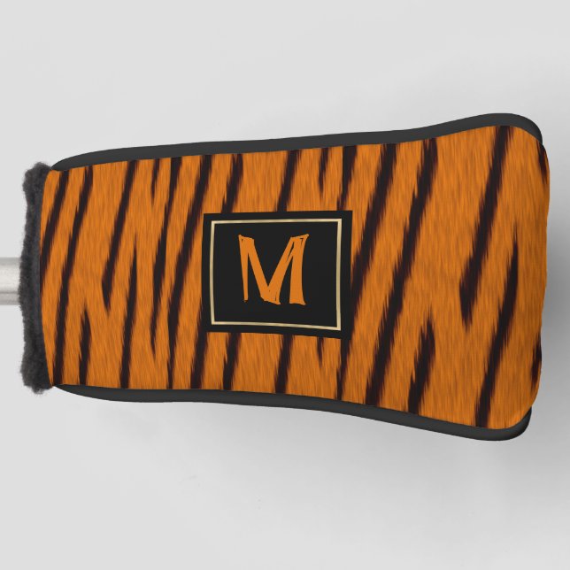 Tiger Striping Mit Monogramm Golf Headcover (Vorderseite)