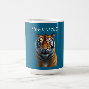 Tiger Style – Wilde Energie Grafik Kaffeetasse