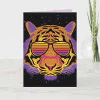 TIGER SUNGLASSEN GROSSE KATZE BIRTHDAY CARD
