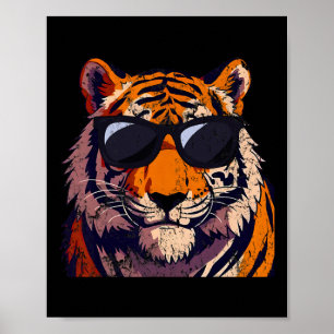 Tiger Sungles Birthday Kostüm Pajama Zoo Men Wome Poster