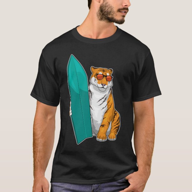 Tiger Surfboard T-Shirt (Vorderseite)
