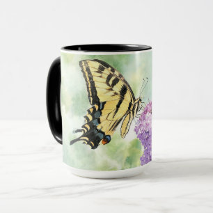"Tiger Swallowtail auf Flieder" Tasse