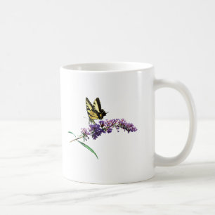 Tiger Swallowtail auf lila Schmetterlingsflieder Tasse