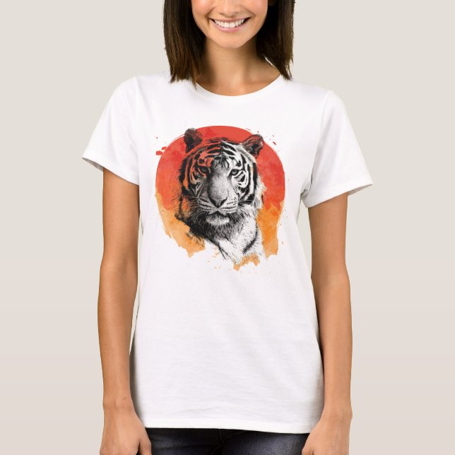 Tiger symbol of courage.  T-Shirt (Vorderseite)