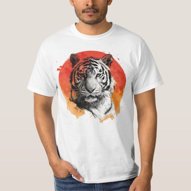 Tiger symbol of courage.  T-Shirt (Vorderseite)