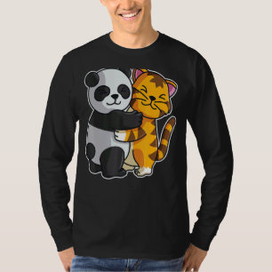 Tiger Tabby Cat & Panda Niedlicher Tiere für Fraue T-Shirt