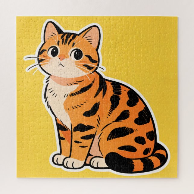 Tiger-Tabby-Katze-Puzzle Puzzle (Vertikal)