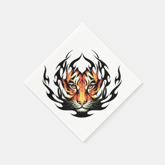 Tiger Tattoo Serviette (Ecke)
