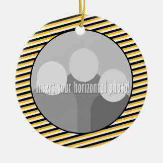 Tiger-Tatzen-Druck-Foto-Rahmen mit Streifen Keramik Ornament