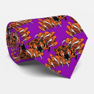 Tiger Team Mascot Fußball Basketball Necktie Krawatte